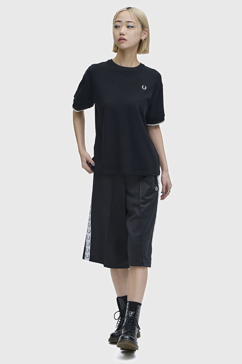 FRED PERRY 「FRED PERRY／Mesh Cuff Pique T-Shirt／メッシュカフスピケTシャツ」|Tシャツ・カットソー|