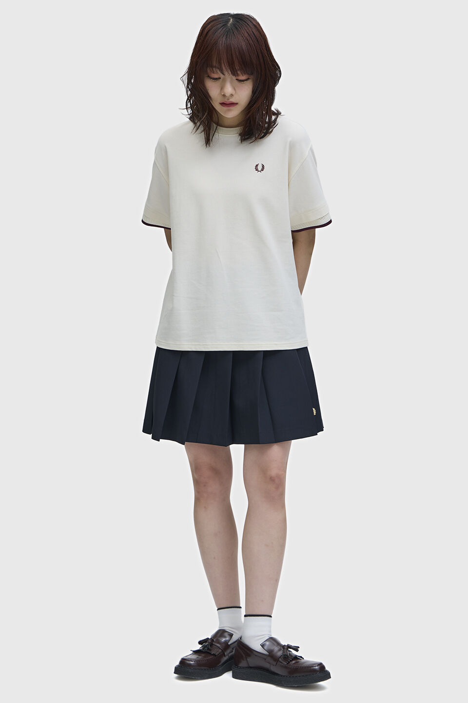 FRED PERRY 「FRED PERRY／Mesh Cuff Pique T-Shirt／メッシュカフスピケTシャツ」|Tシャツ・カットソー|