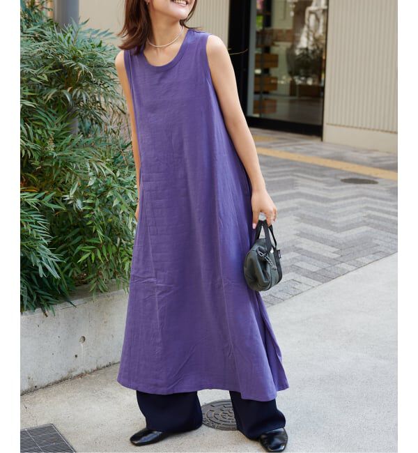 OUTDOOR PRODUCTS Usual Things「スラブテンジクフレアノースリワンピース」|ワンピース|パープル A