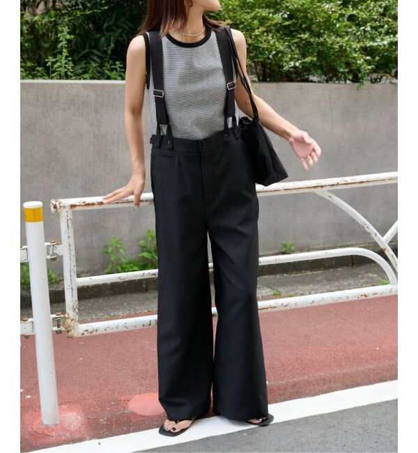 OUTDOOR PRODUCTS Usual Things「追加 TEE&times;サスペンダーパンツ2点SET 一部店舗+WEB限定」|スラックス|