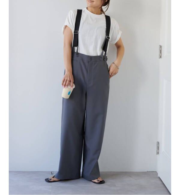OUTDOOR PRODUCTS Usual Things「追加 TEE&times;サスペンダーパンツ2点SET 一部店舗+WEB限定」|スラックス|