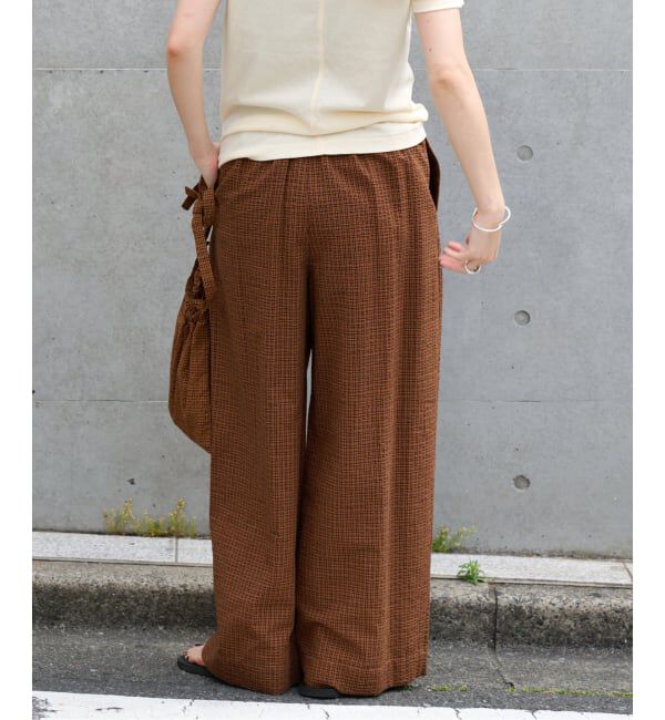 OUTDOOR PRODUCTS Usual Things「追加 コットンサッカーチェックイージーパンツ セットアップ対応」|スラックス|