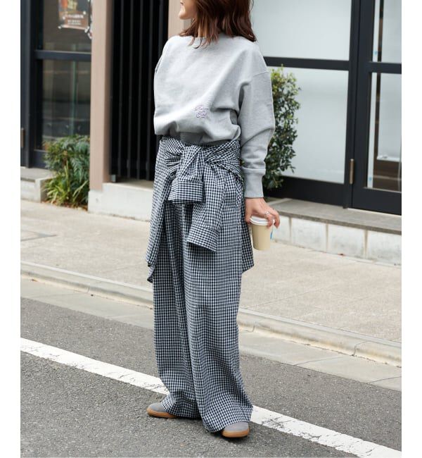 OUTDOOR PRODUCTS Usual Things「追加 コットンサッカーチェックイージーパンツ セットアップ対応」|スラックス|
