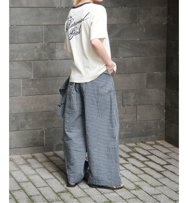 OUTDOOR PRODUCTS Usual Things「追加 コットンサッカーチェックイージーパンツ セットアップ対応」|スラックス|
