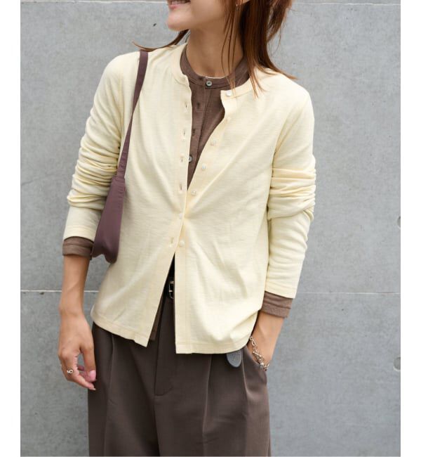 OUTDOOR PRODUCTS Usual Things「≪予約≫スラブジャージークルーネックカーディガン」|カーディガン|
