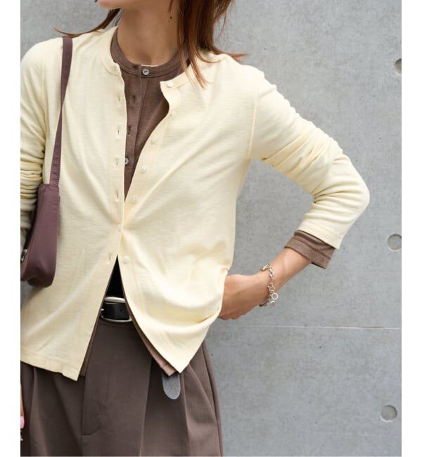 OUTDOOR PRODUCTS Usual Things「≪予約≫スラブジャージークルーネックカーディガン」|カーディガン|