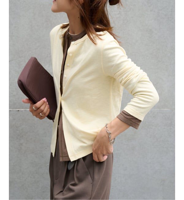 OUTDOOR PRODUCTS Usual Things「≪予約≫スラブジャージークルーネックカーディガン」|カーディガン|