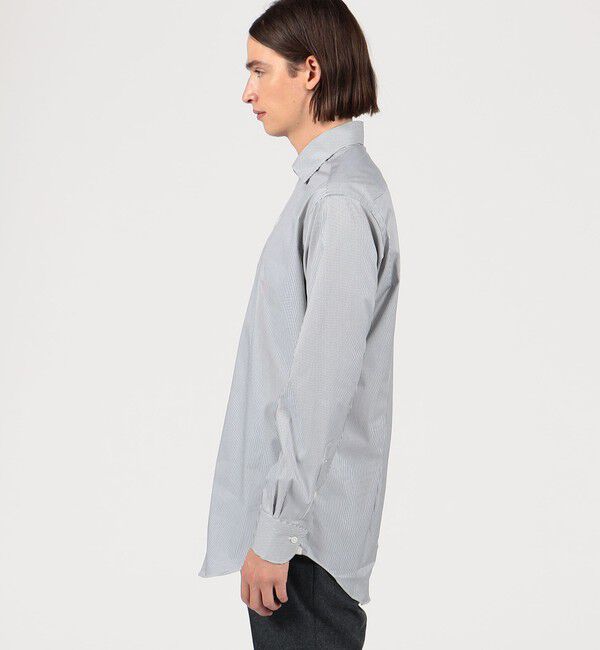 TOMORROWLAND MENS「140/2ストレッチブロード ループボタンダウンドレスシャツ」|シャツ・ブラウス|