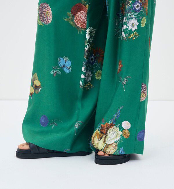 CABaN「シルク BOUQUETプリント 2タックワイドパンツ 」|その他|
