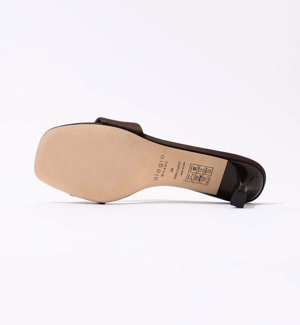TOMORROWLAND GOODS「alagio SATIN MULE SARA ヒールサンダル」|サンダル|