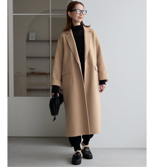 SLOBE IENA「《シリーズあり/追加予約》souple woolダブルフェイスチェスターコート」|チェスターコート|