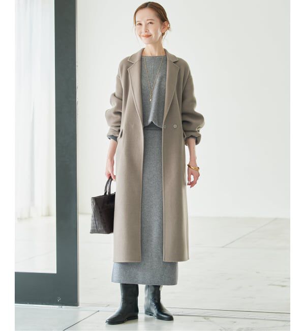SLOBE IENA「《シリーズあり/追加予約》souple woolダブルフェイスチェスターコート」|チェスターコート|