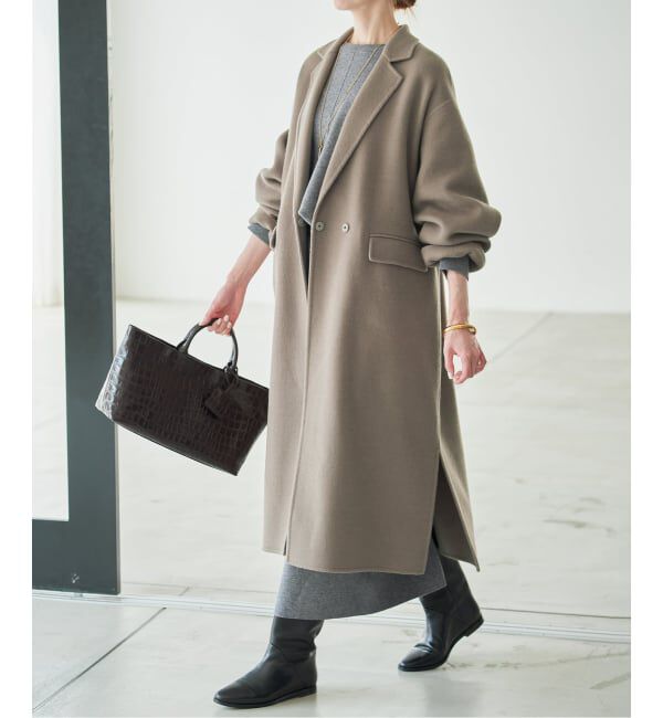 SLOBE IENA「《シリーズあり/追加予約》souple woolダブルフェイスチェスターコート」|チェスターコート|