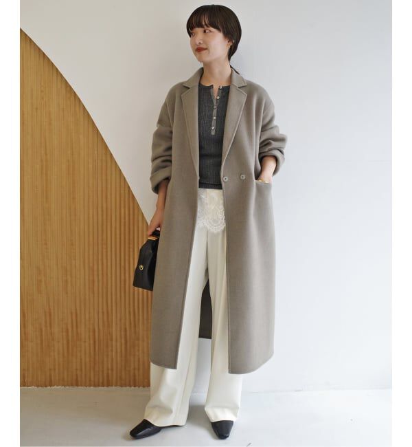 SLOBE IENA「《シリーズあり/追加予約》souple woolダブルフェイスチェスターコート」|チェスターコート|