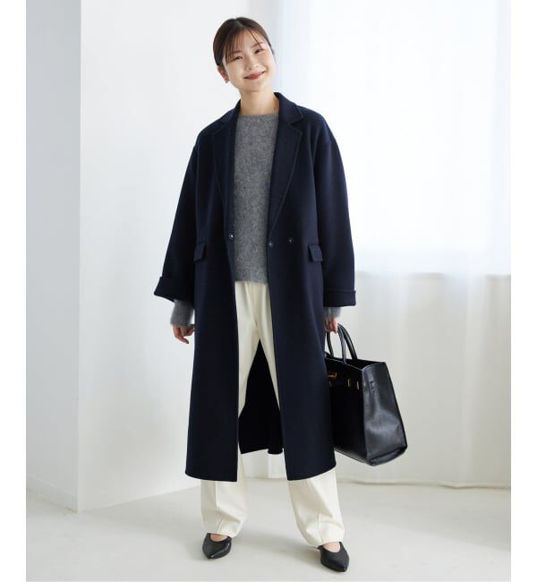 SLOBE IENA「《シリーズあり/追加予約》souple woolダブルフェイスチェスターコート」|チェスターコート|