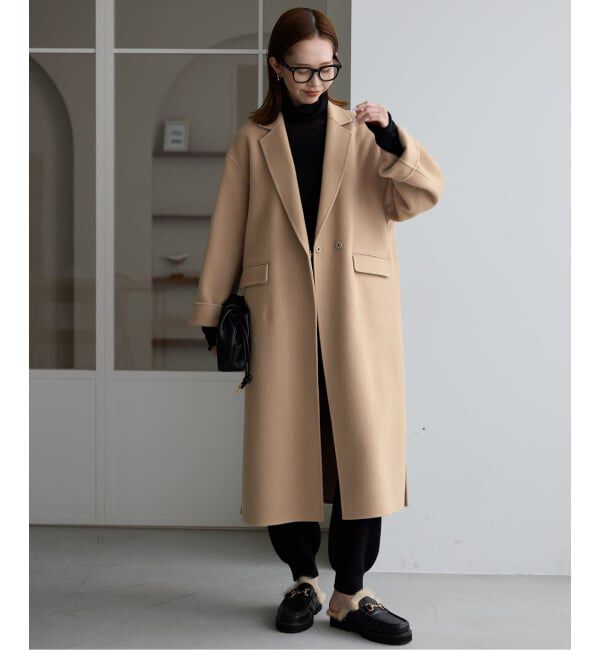SLOBE IENA「《シリーズあり/追加予約》souple woolダブルフェイスチェスターコート」|チェスターコート|