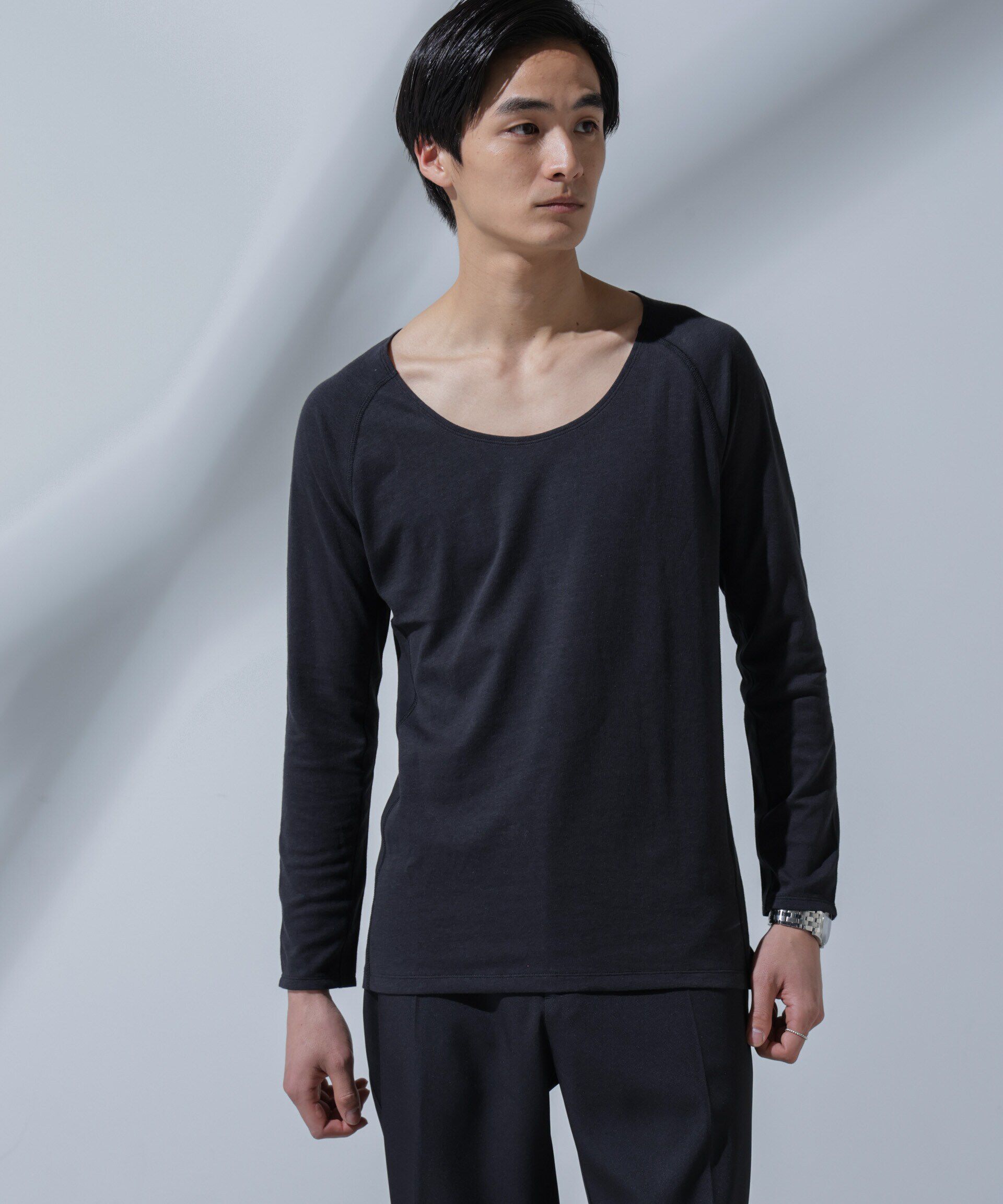 NANO universe「Anti Soaked(R)Plus インナーTシャツ 長袖」|Tシャツ・カットソー|