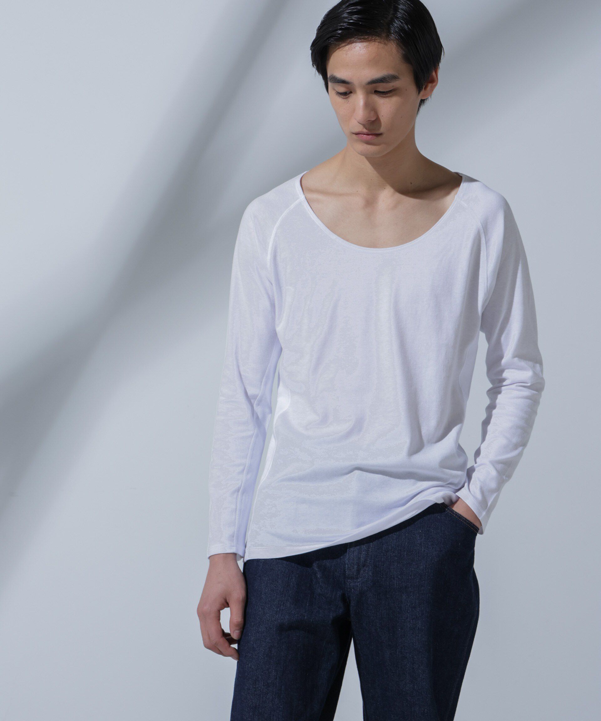 NANO universe「Anti Soaked(R)Plus インナーTシャツ 長袖」|Tシャツ・カットソー|