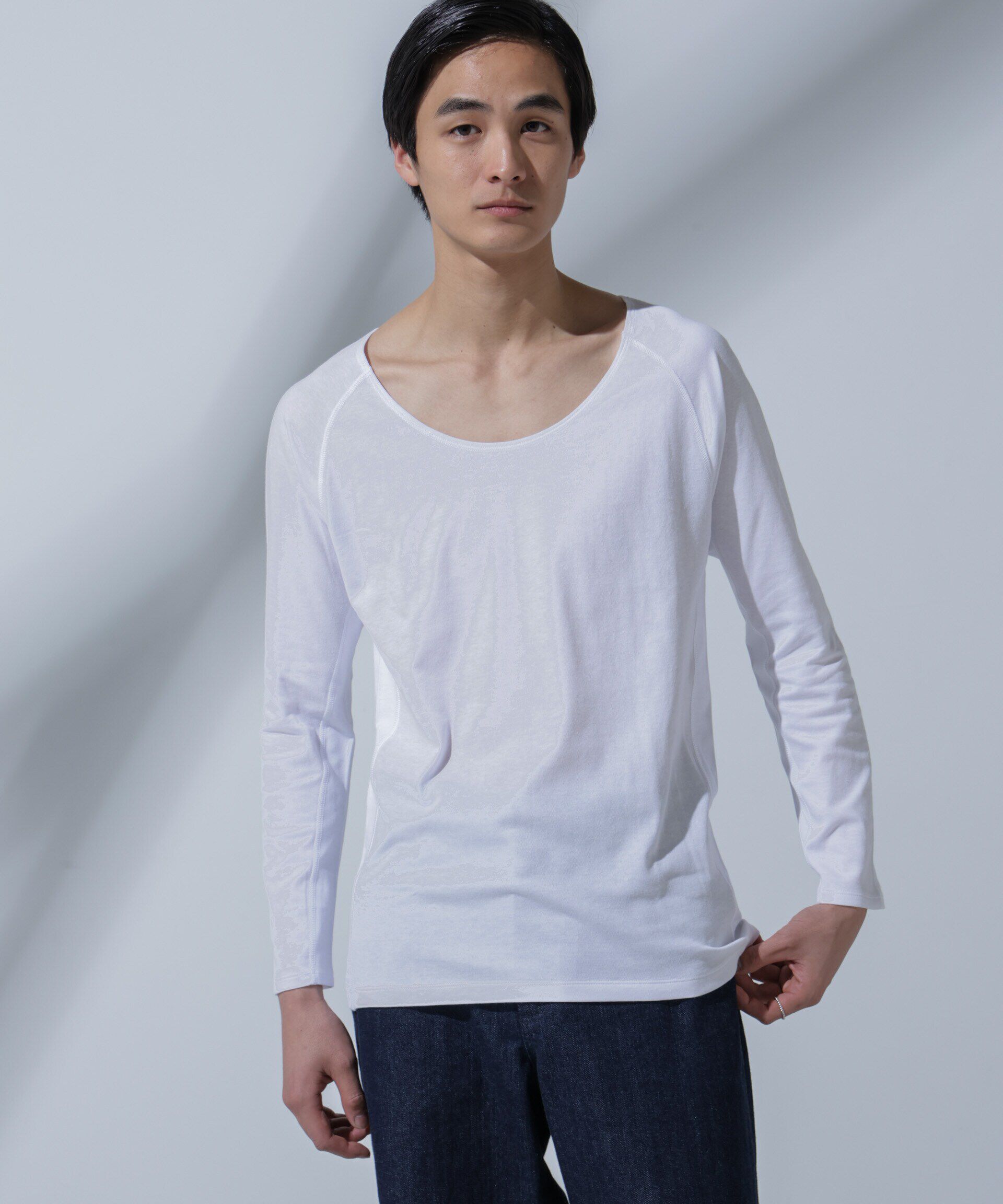 NANO universe「Anti Soaked(R)Plus インナーTシャツ 長袖」|Tシャツ・カットソー|