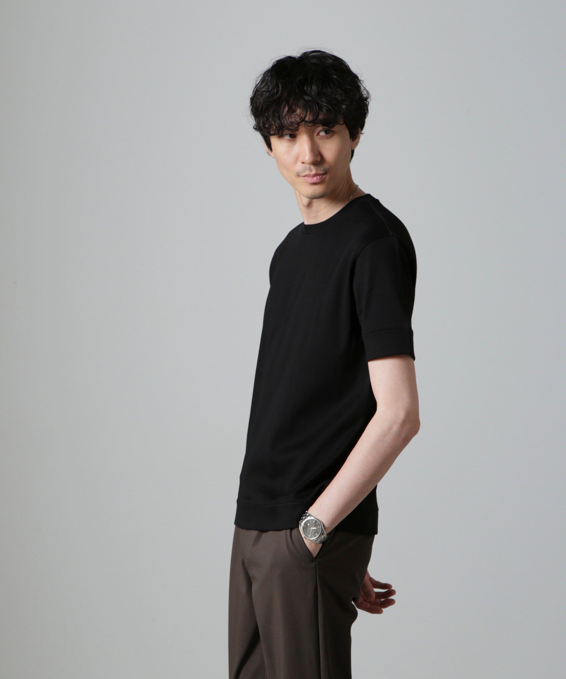 NANO universe「｢FORMAL JERSEY｣クルーネックカットソー半袖」|Tシャツ・カットソー|