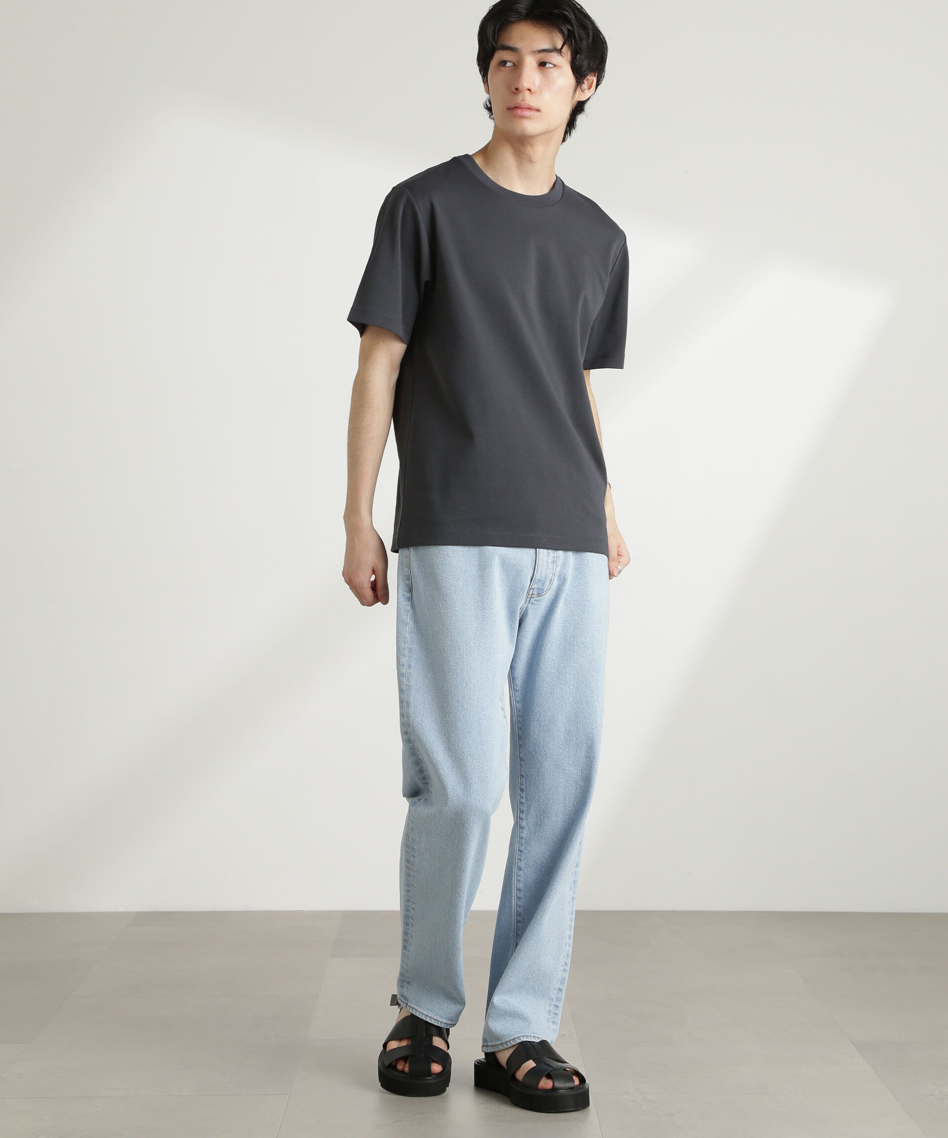 NANO universe「ダブルスムースクルーネックTシャツ 半袖」|Tシャツ・カットソー|