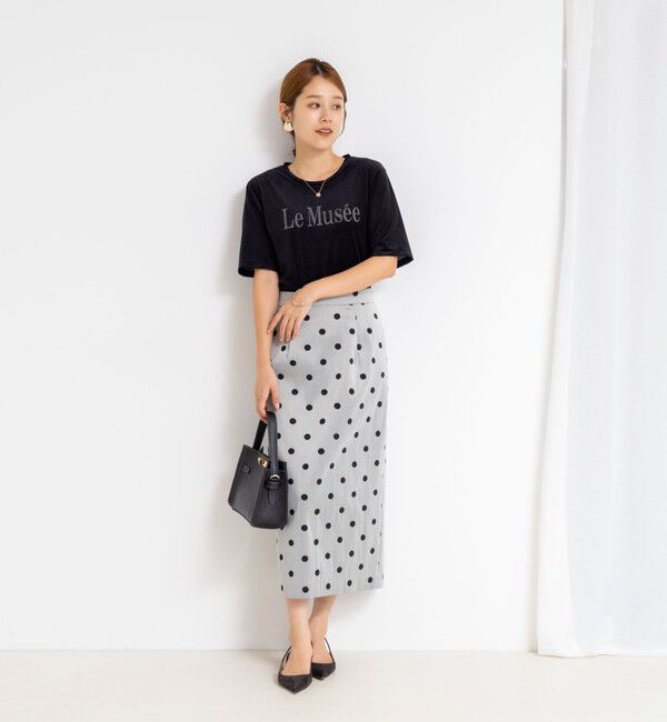 NOLLEY'S「シアートリコットベロアプリントTシャツ」|Tシャツ・カットソー|