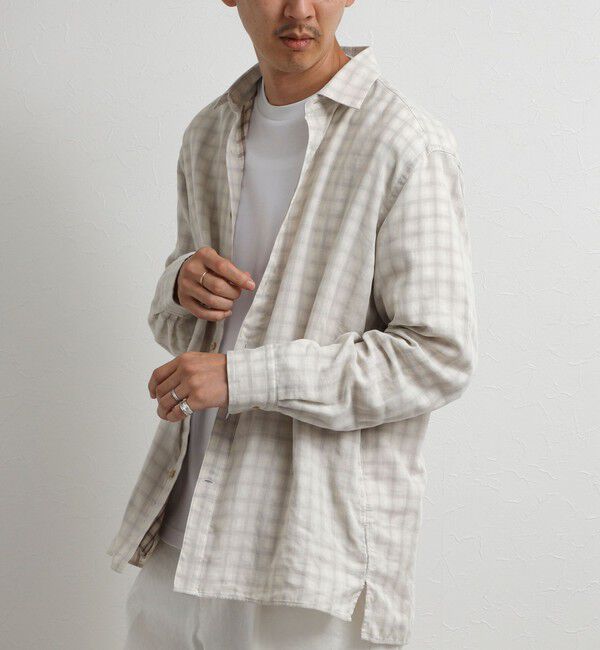NOLLEY'S goodman「ダブルガーゼ レギュラーカラーオーバーシャツ 26AW」|シャツ・ブラウス|アイボリー
