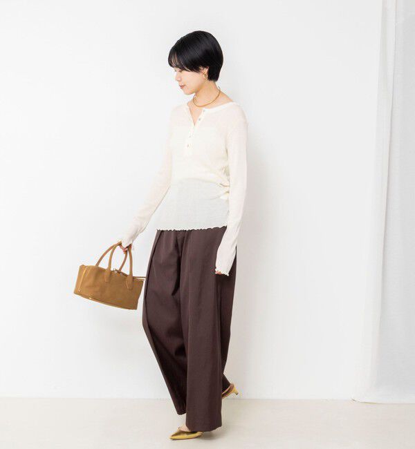NOLLEY'S「MY STANDARDウォッシャブルリブヘンリー2WAYプルオーバー」|Tシャツ・カットソー|