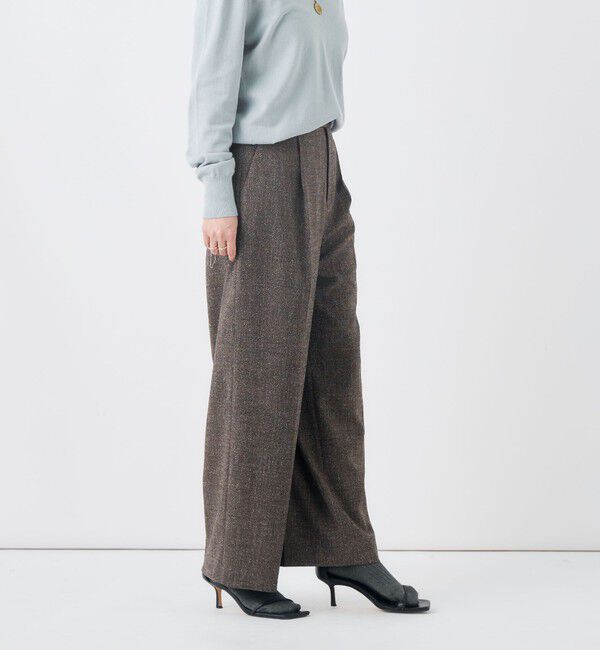NOLLEY'S「《ストレッチ》ウォッシャブルネップツイードワイドパンツ」|その他|