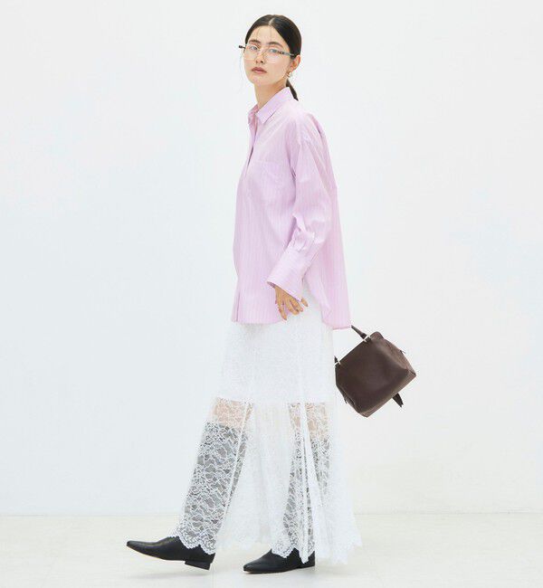 NOLLEY'S sophi「ウォッシャブル120/2ストライプオーバーシャツ」|シャツ・ブラウス|