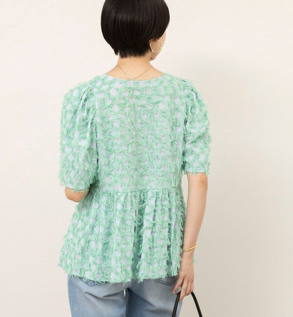NOLLEY'S sophi「【WEB＆一部店舗限定】ラティスジャガードペプラムブラウス」|シャツ・ブラウス|