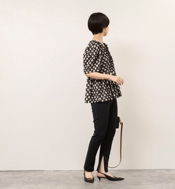 NOLLEY'S sophi「【WEB＆一部店舗限定】ラティスジャガードペプラムブラウス」|シャツ・ブラウス|