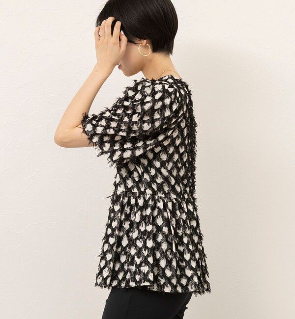 NOLLEY'S sophi「【WEB＆一部店舗限定】ラティスジャガードペプラムブラウス」|シャツ・ブラウス|
