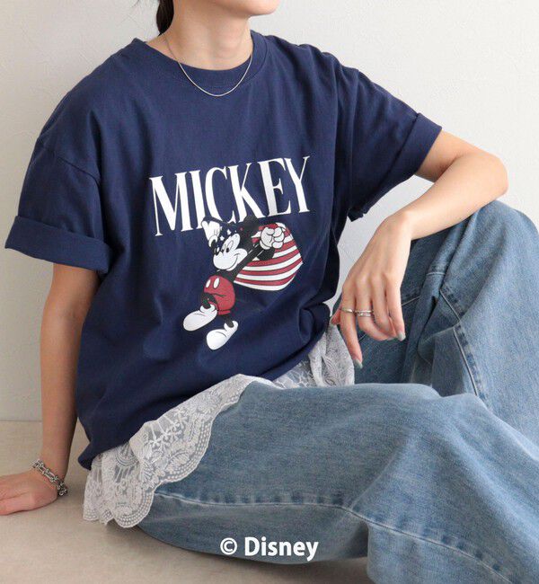 fredy emue「【GOOD ROCK SPEED】MICKEY半袖Ｔシャツ 4」|Tシャツ・カットソー|ネイビー