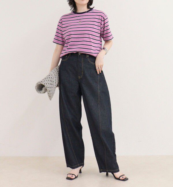 fredy emue「【汗ジミ軽減】ボーダーTシャツ」|Tシャツ・カットソー|