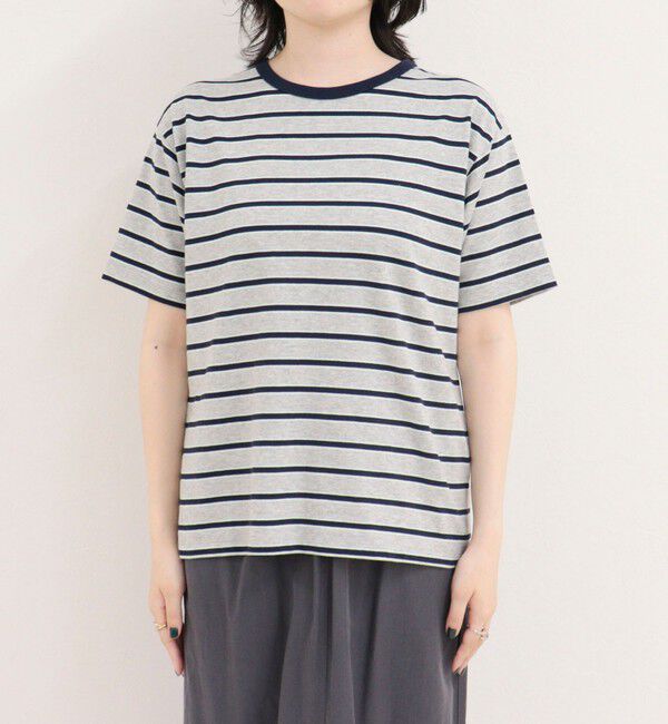 fredy emue「【汗ジミ軽減】ボーダーTシャツ」|Tシャツ・カットソー|