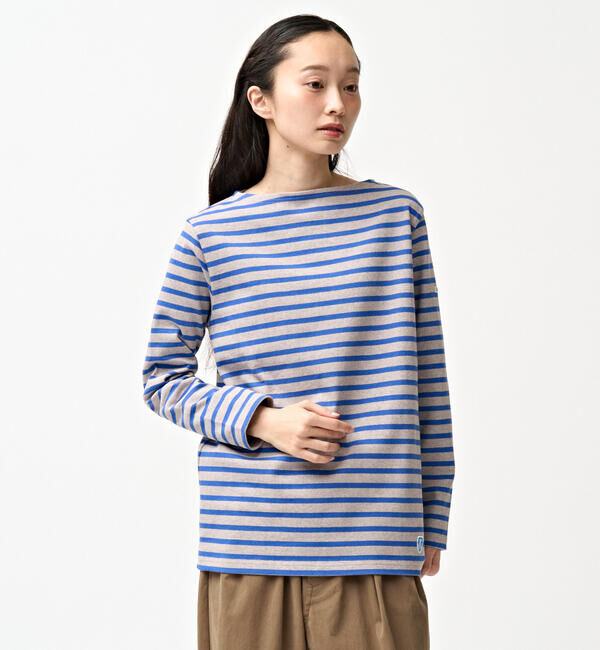 ORCIVAL「ORCIVAL | コットンロード ボートネック フレンチバスクTシャツ WOMEN」|Tシャツ・カットソー|GREY系3