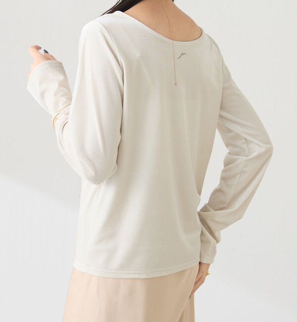  「【Nuel/ヌエル】バック刺繍ベロアカットソー」|Tシャツ・カットソー|