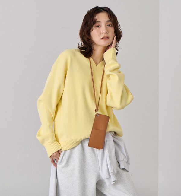  「【A・MONN】【EC・店舗限定色あり】Vネックニットプルオーバー」|ニット・セーター|