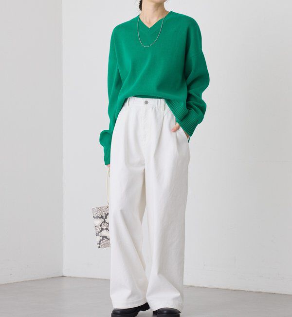  「【A・MONN】【EC・店舗限定色あり】Vネックニットプルオーバー」|ニット・セーター|