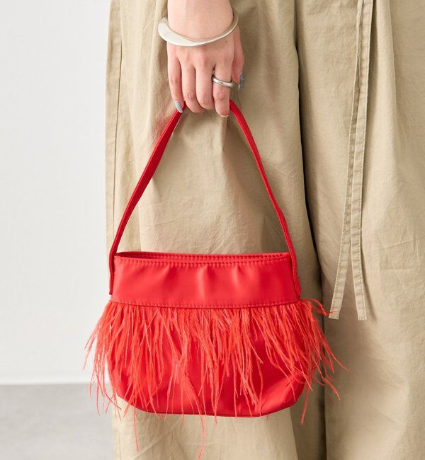  「フェザーラインハンドルBAG」|トートバッグ|レッド