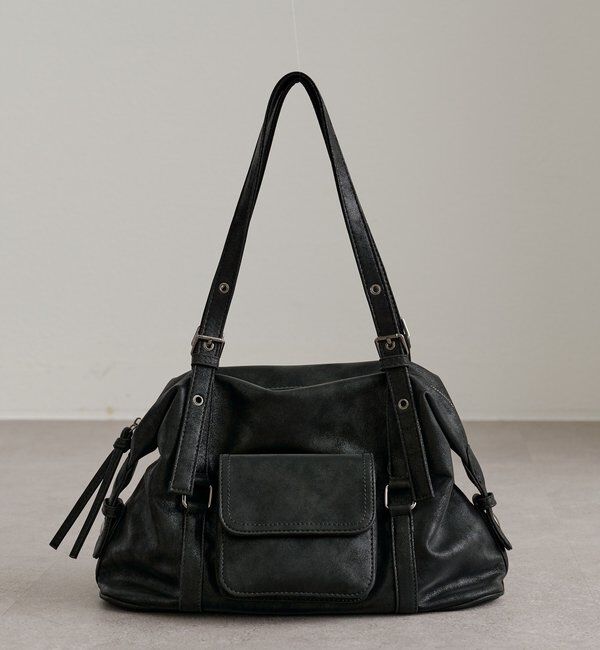  「ポケット付きベルトハンドルボストンBAG」|トートバッグ|