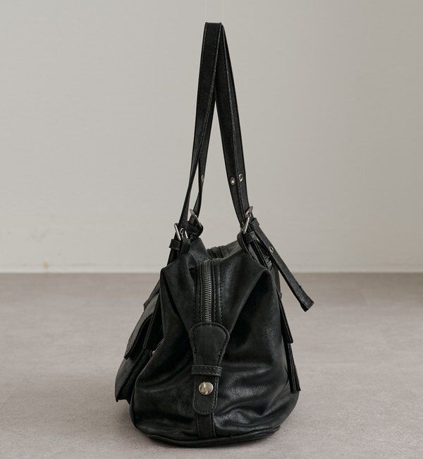  「ポケット付きベルトハンドルボストンBAG」|トートバッグ|