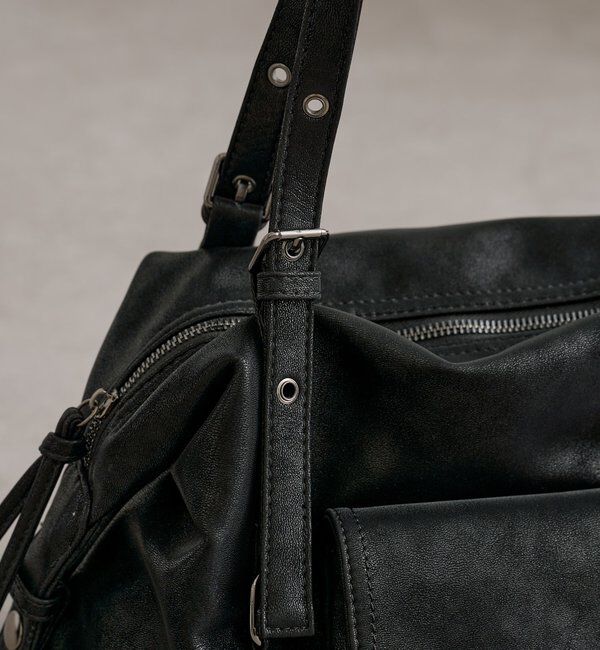  「ポケット付きベルトハンドルボストンBAG」|トートバッグ|