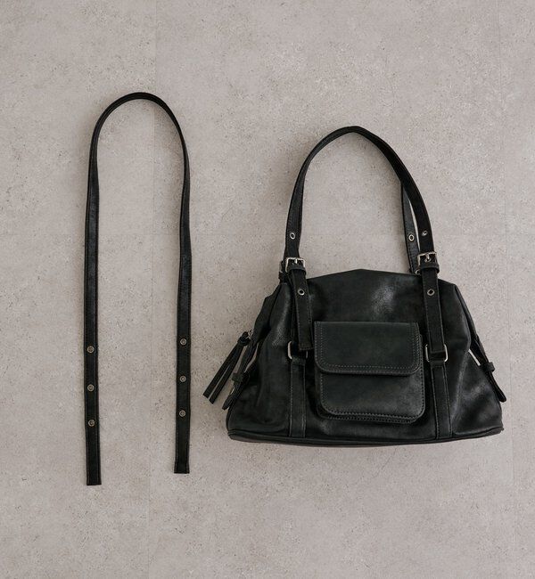  「ポケット付きベルトハンドルボストンBAG」|トートバッグ|