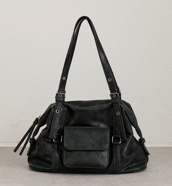  「ポケット付きベルトハンドルボストンBAG」|トートバッグ|