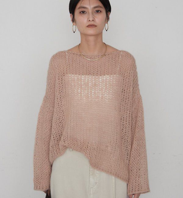  「≪好評につき再登場/洗える≫【earthy_/アーシー】シアーハンドライクニット」|ニット・セーター|
