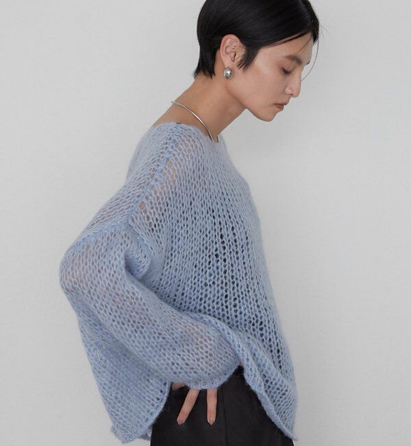  「≪好評につき再登場/洗える≫【earthy_/アーシー】シアーハンドライクニット」|ニット・セーター|
