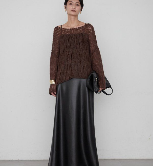  「≪好評につき再登場/洗える≫【earthy_/アーシー】シアーハンドライクニット」|ニット・セーター|