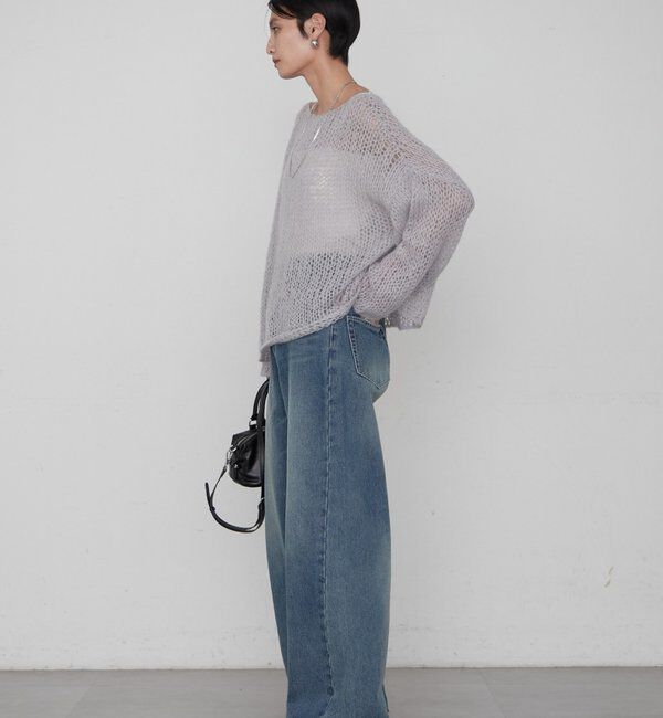  「≪好評につき再登場/洗える≫【earthy_/アーシー】シアーハンドライクニット」|ニット・セーター|
